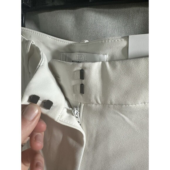 NWT White House Black Market Pleated Wide Leg Pants White Size 12 Regular - Picture 6 of 10